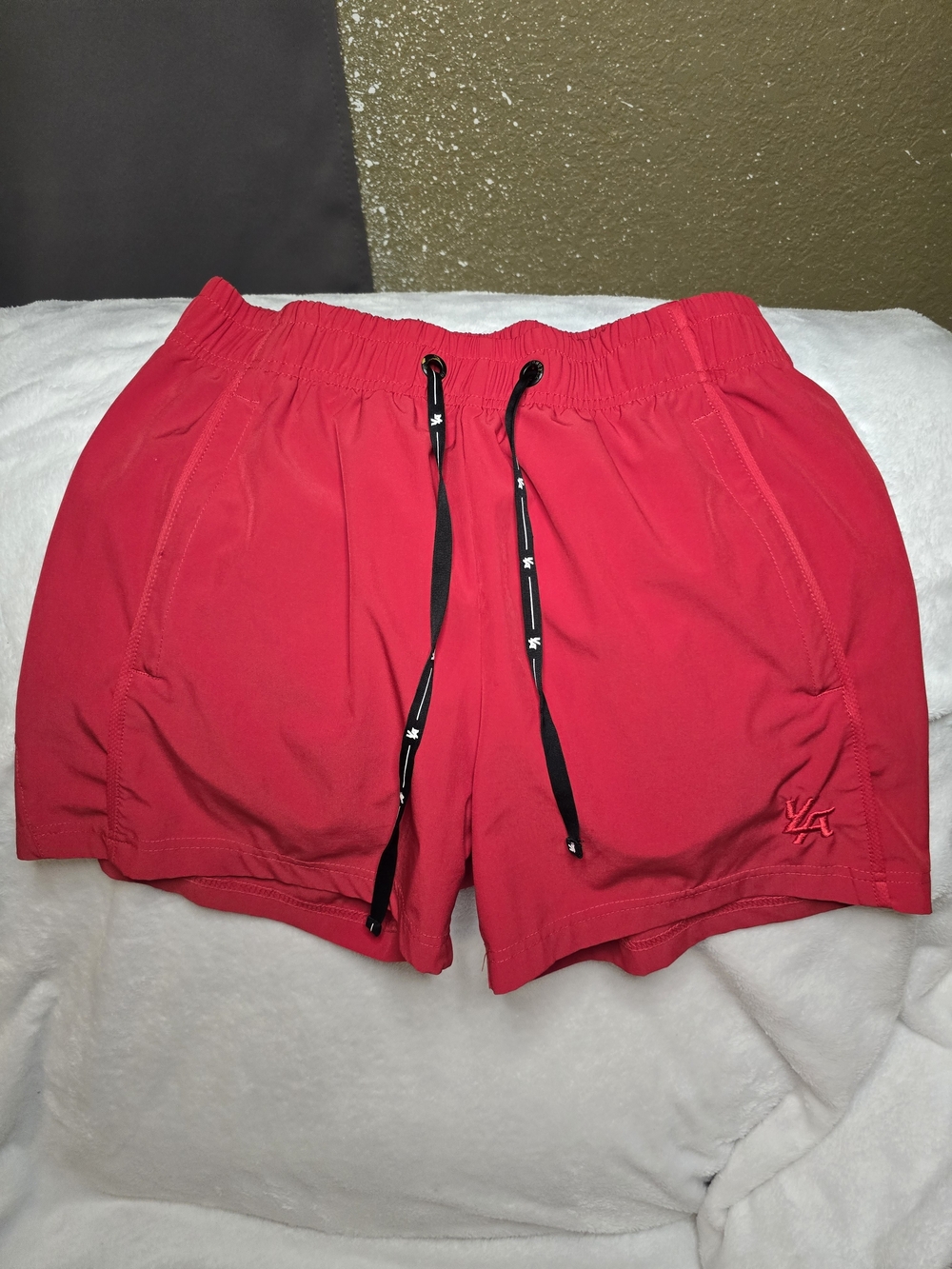 YoungLA Red Men's Athletic Drawstring Shorts